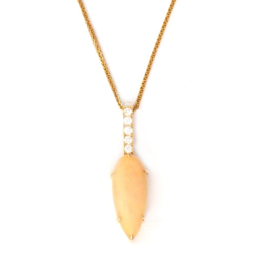 Jewelry YI Collection | Opal & Diamond Arrow Supreme Necklace