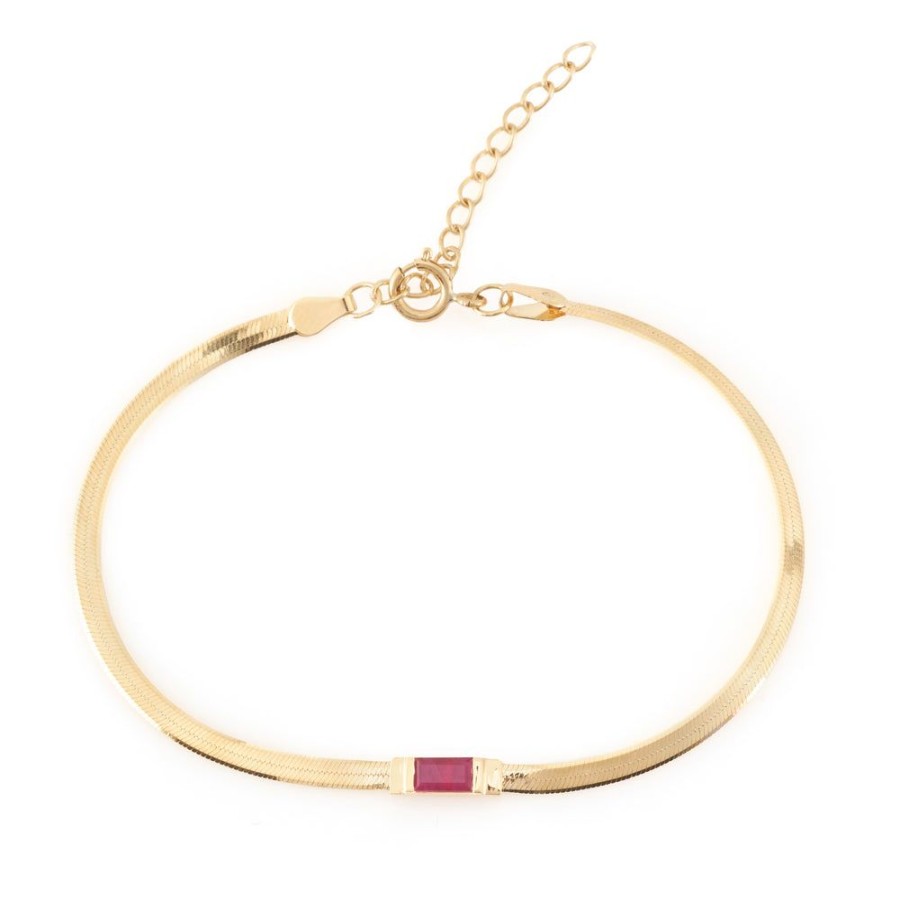 Jewelry YI Collection | Ruby Herringbone Bracelet