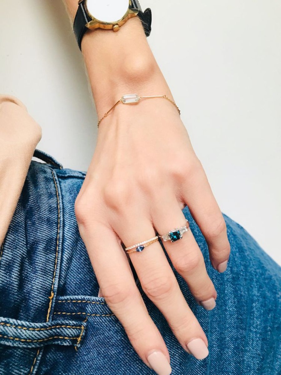 Jewelry YI Collection Single Gemstones | Sapphire Marquise Chain Ring