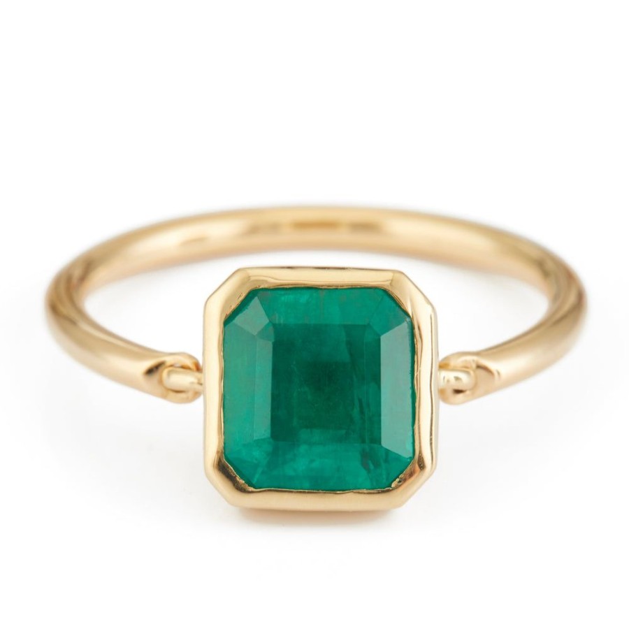 Jewelry YI Collection Single Gemstones | Emerald Supreme Button Ring