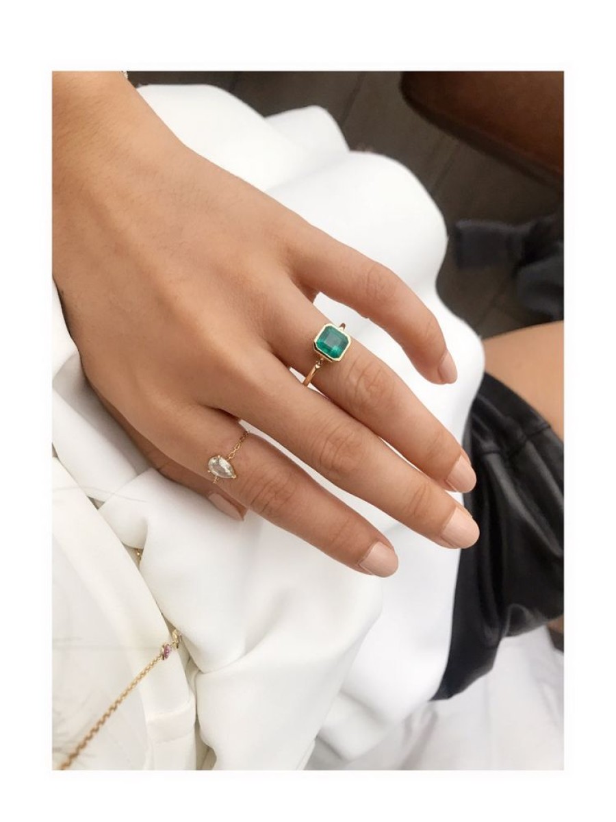 Jewelry YI Collection Single Gemstones | Emerald Supreme Button Ring