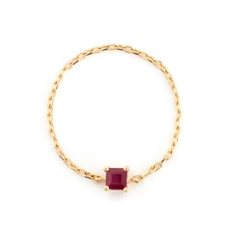 Jewelry YI Collection Single Gemstones | Ruby Chain Ring