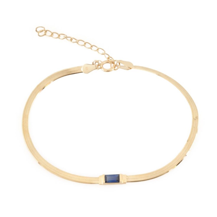 Jewelry YI Collection | Sapphire Herringbone Bracelet