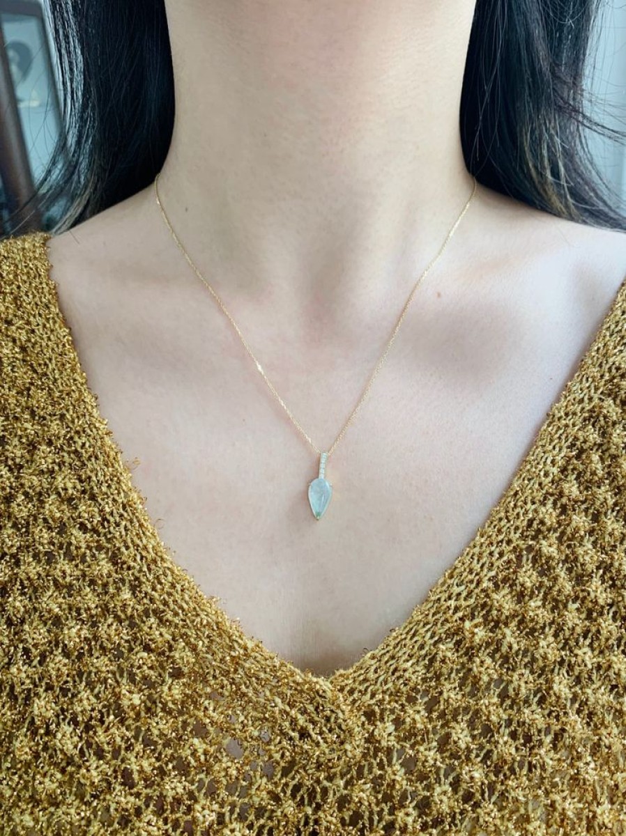 Jewelry YI Collection | Jade & Diamond Arrow Necklace