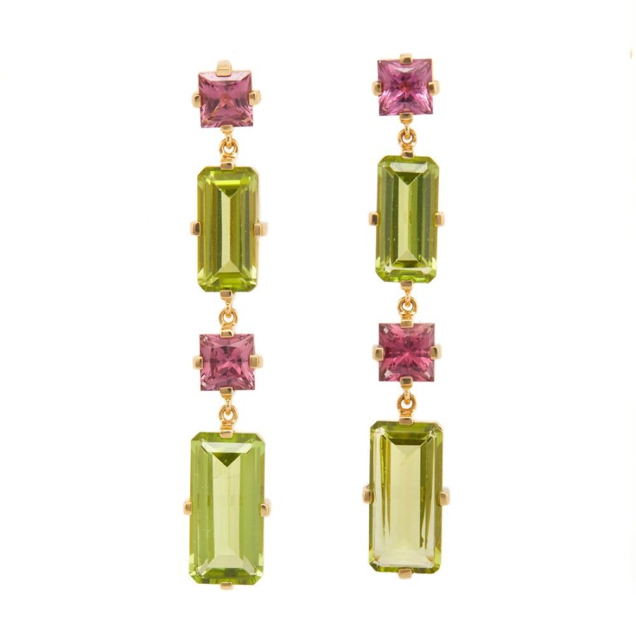 Jewelry YI Collection | Peridot & Rhodolite Dionysus Earrings