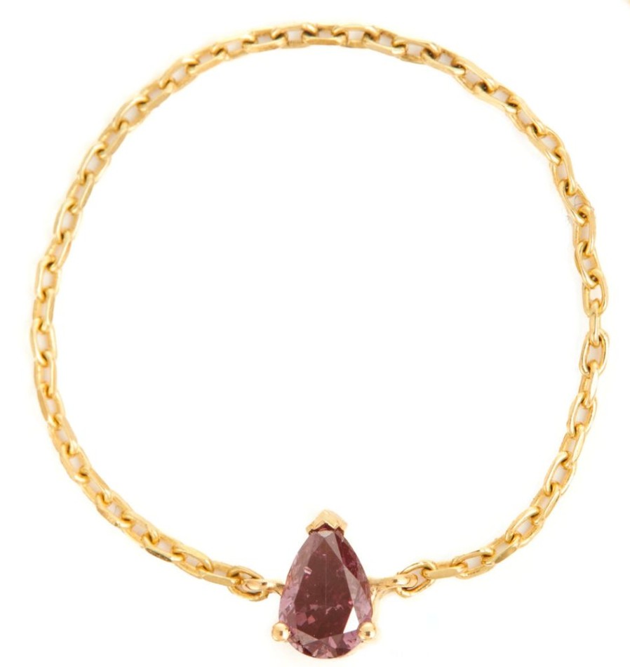 Jewelry YI Collection | Purple Pink Diamond Pear Chain Ring