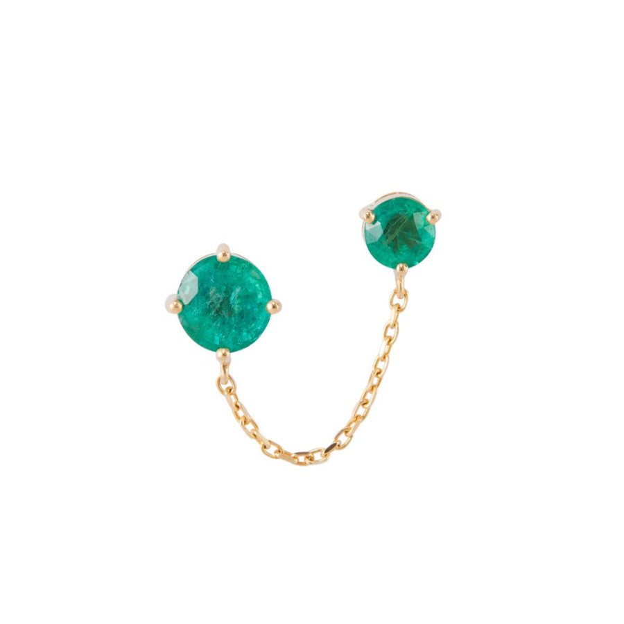 Jewelry YI Collection | Emerald Linked Chain Earring