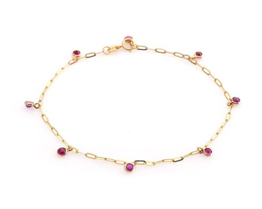 Jewelry YI Collection | Ruby Dot Paperclip Bracelet