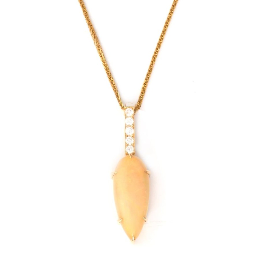 Jewelry YI Collection | Opal & Diamond Arrow Supreme Necklace