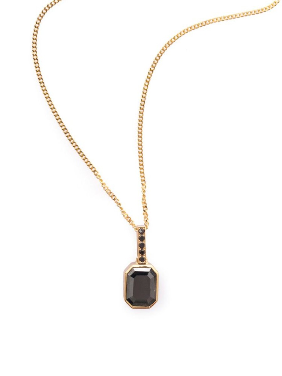 Jewelry YI Collection | Black Diamond Protection Pendant Necklace