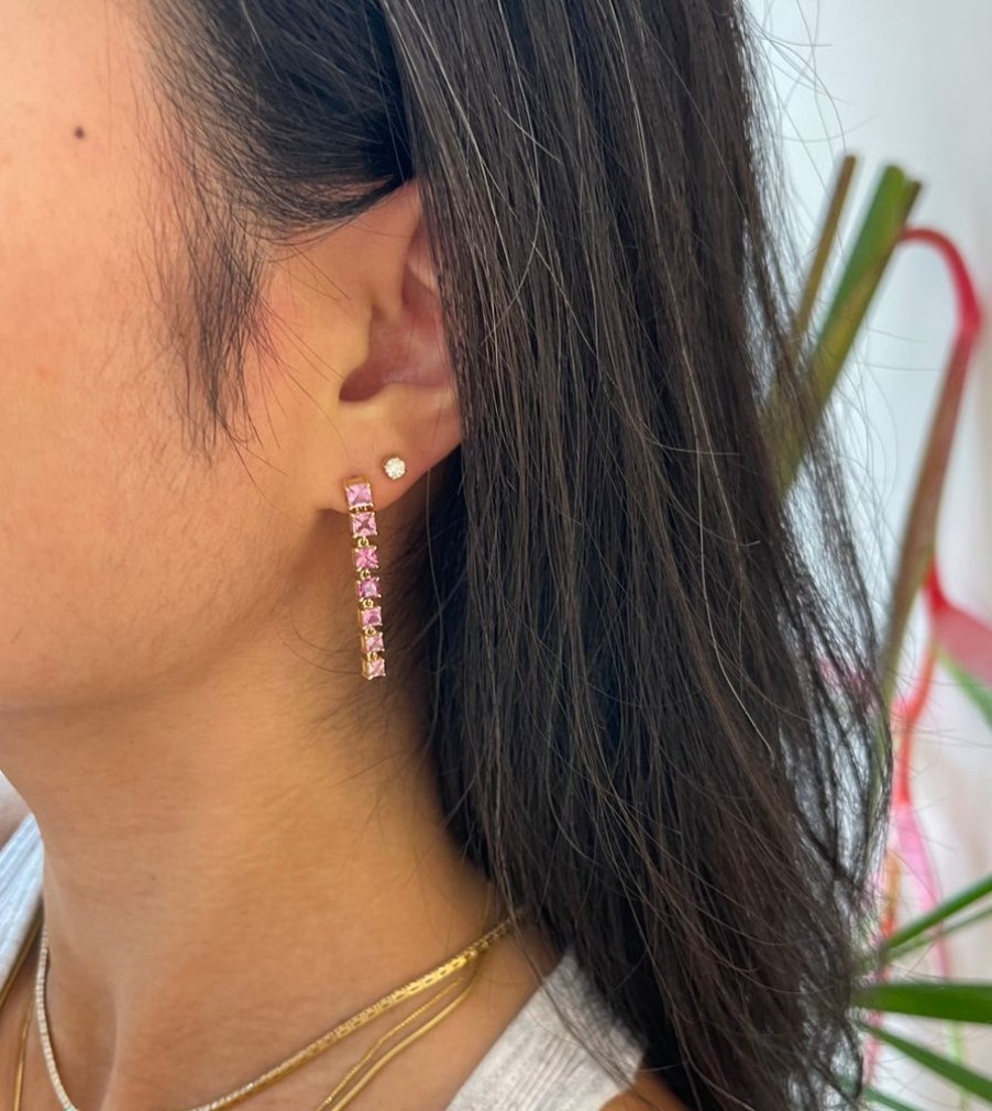 Jewelry YI Collection | Pink Sapphire Cascade Earrings