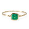 Jewelry YI Collection Single Gemstones | Emerald Petite Button Ring