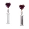 Jewelry YI Collection | Rhodolite Garnet, Diamond & Topaz Love Earrings