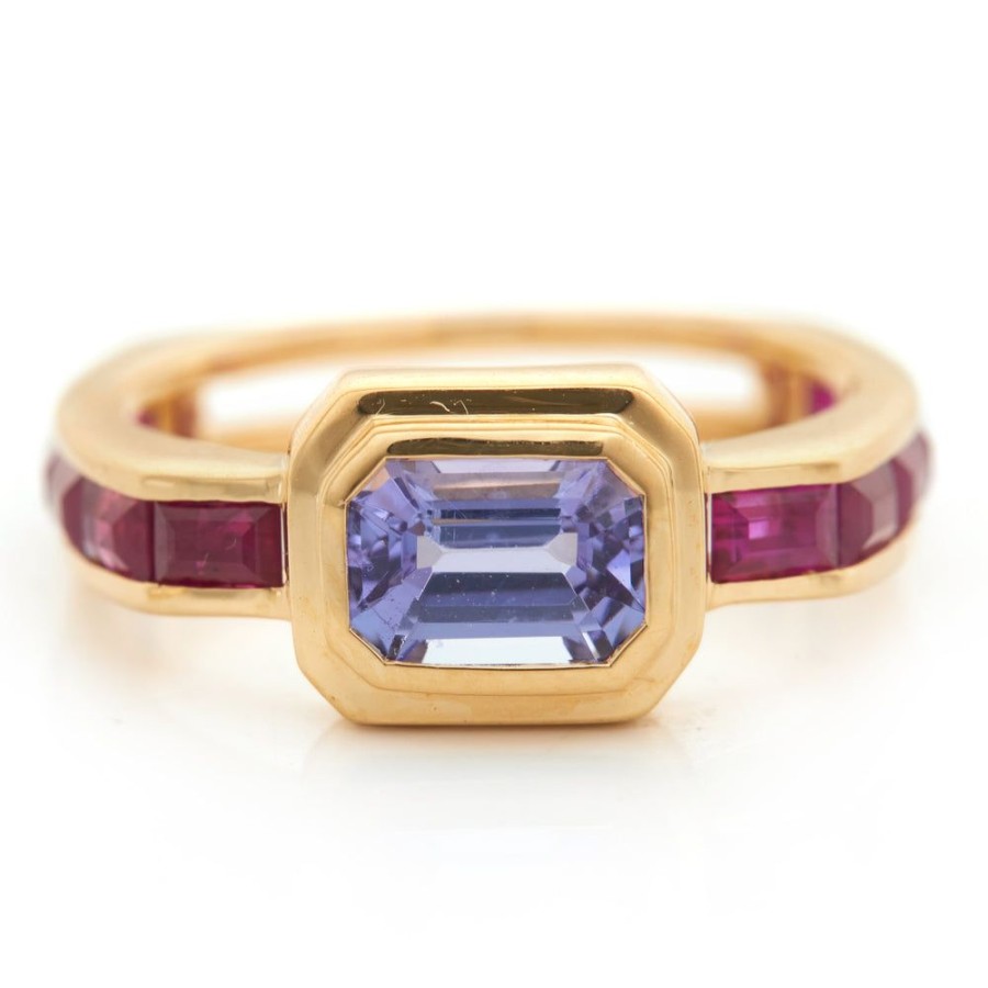 Jewelry YI Collection Something Bigger | Tanzanite & Ruby Circa Ring