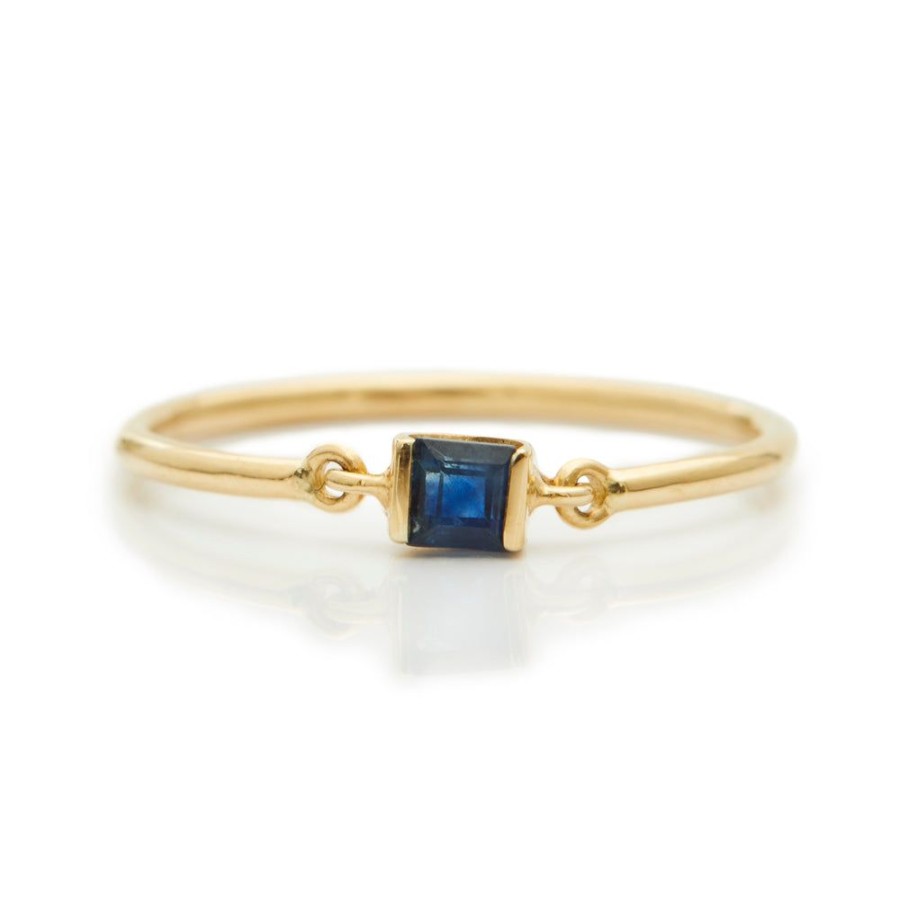 Jewelry YI Collection Single Gemstones | Royal Blue Sapphire Petite Circle Ring