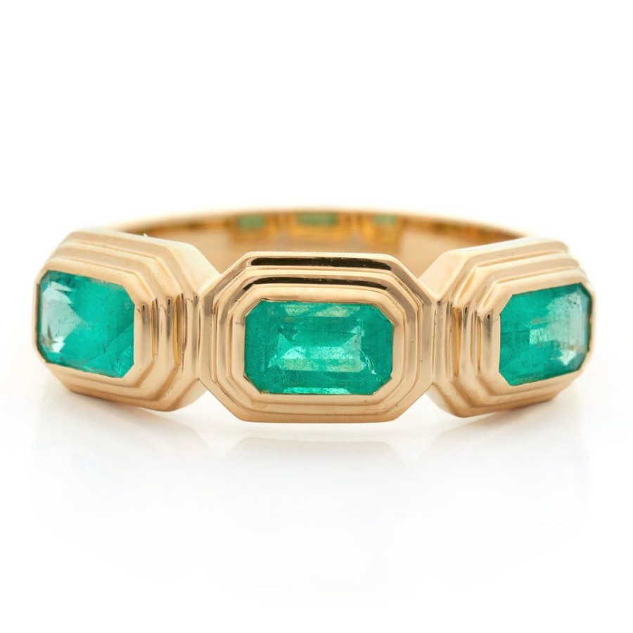 Jewelry YI Collection Triplets | Emerald Baxter Ring