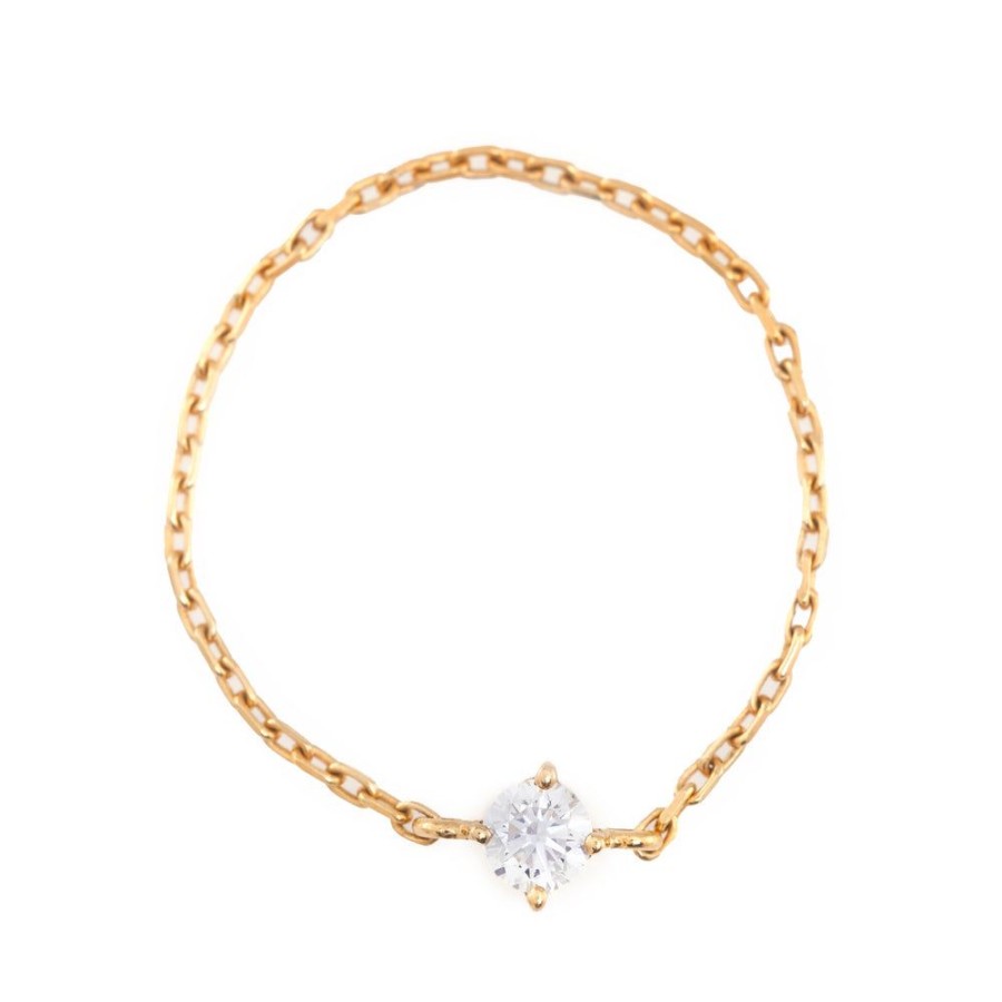 Jewelry YI Collection Single Gemstones | Diamond Dot Chain Ring