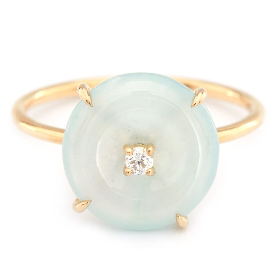 Jewelry YI Collection Something Bigger | Jade & Diamond Spin Ring