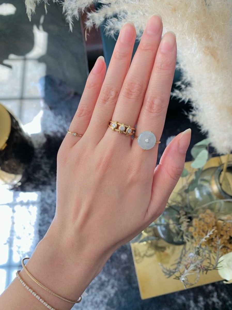 Jewelry YI Collection Something Bigger | Jade & Diamond Spin Ring