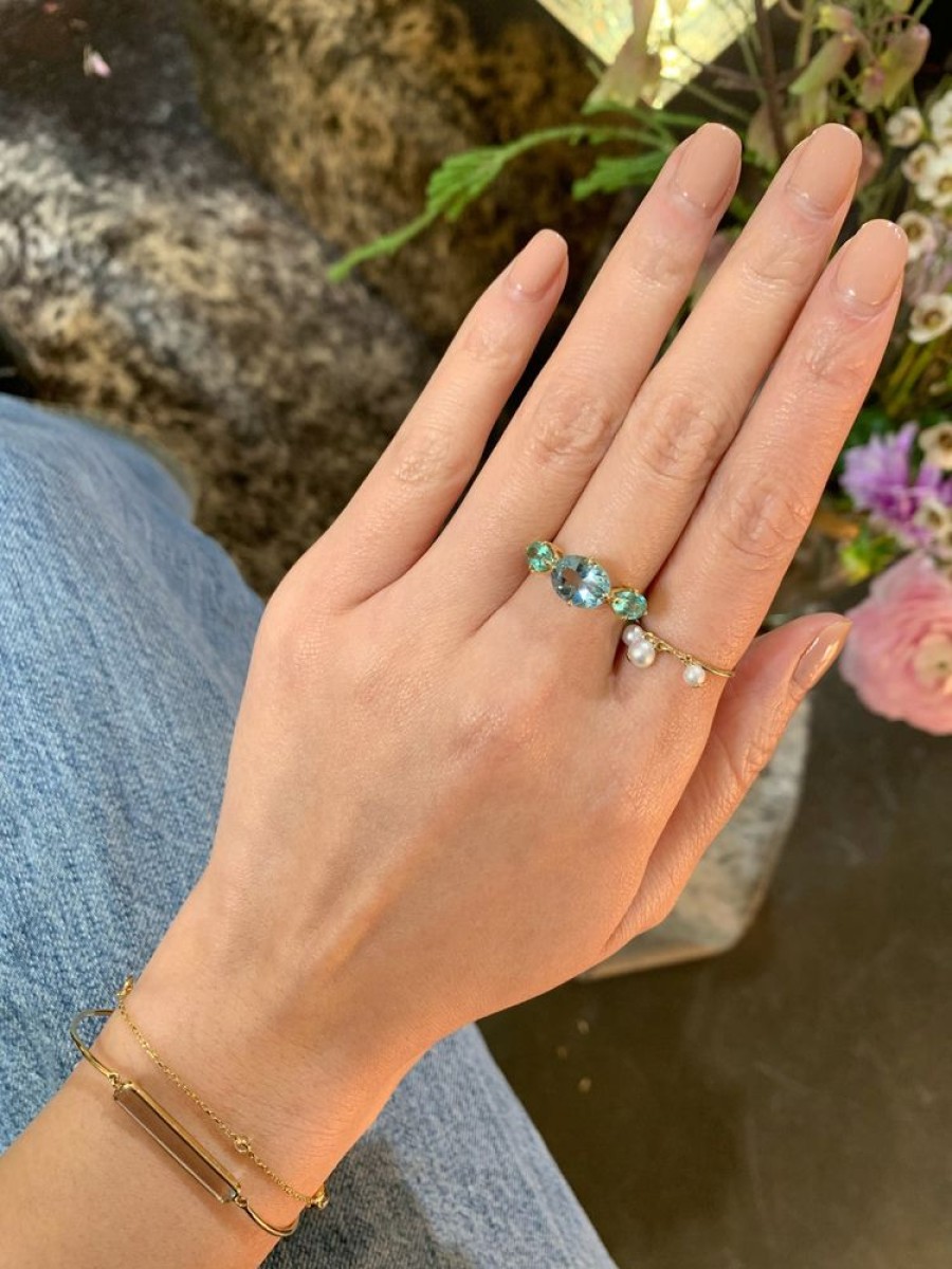 Jewelry YI Collection | Aquamarine & Apatite Macaroon Ring