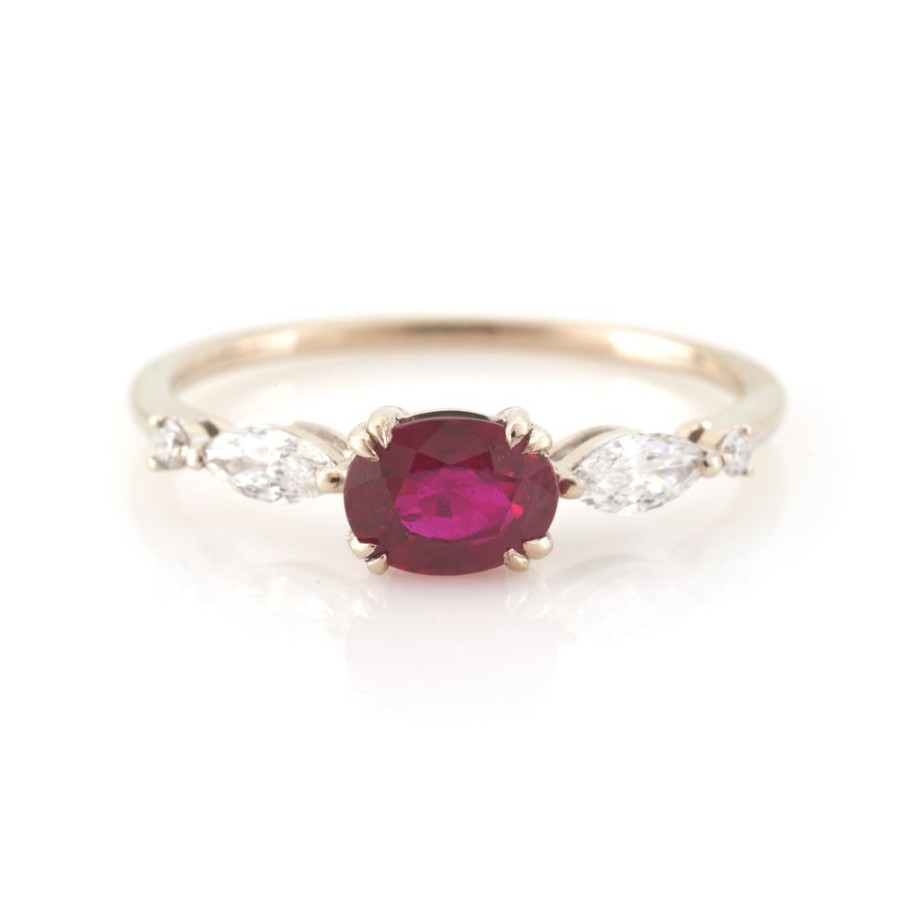 Jewelry YI Collection Something Bigger | Ruby & Diamond Coeur Ring