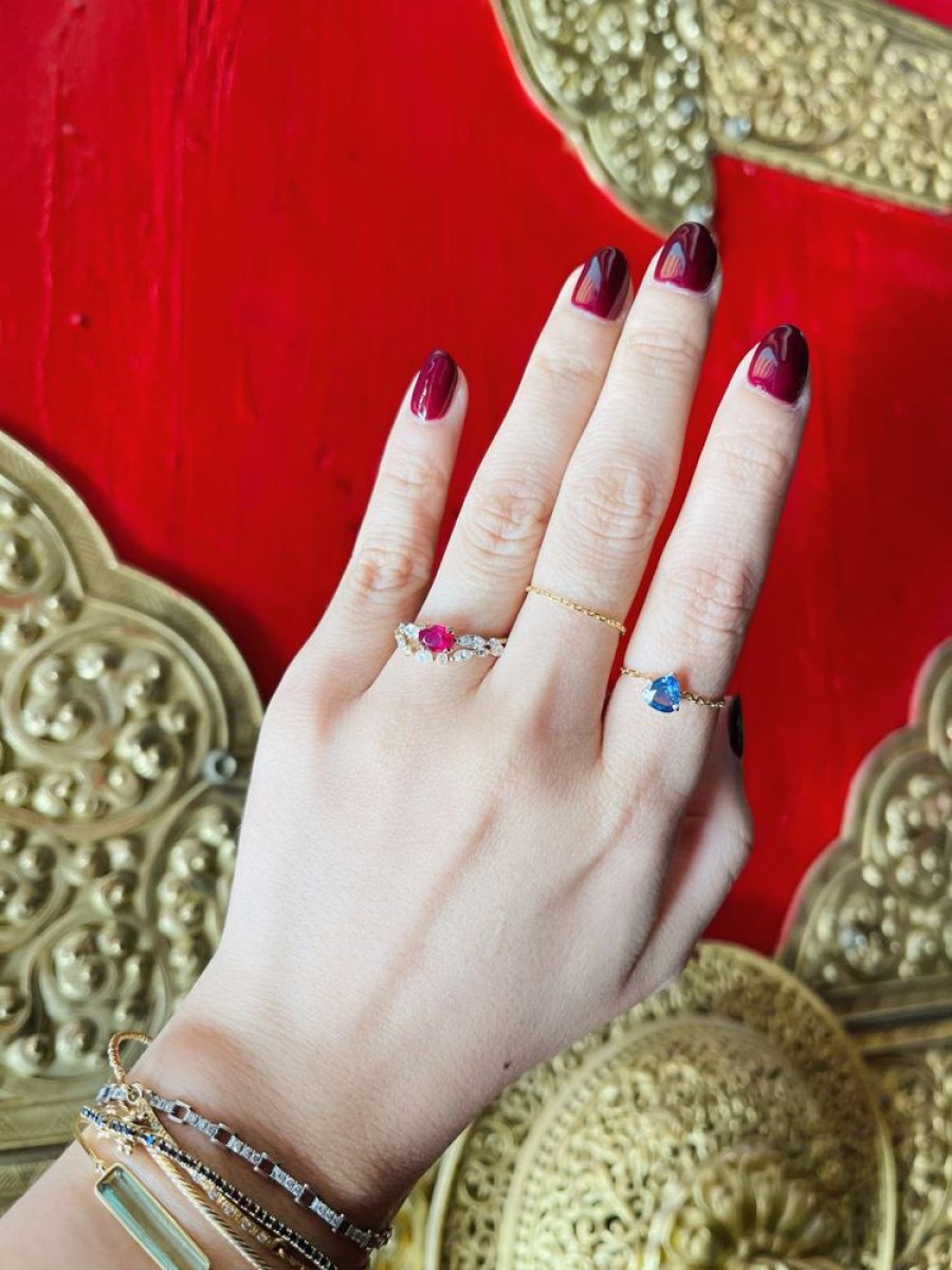 Jewelry YI Collection Something Bigger | Ruby & Diamond Coeur Ring