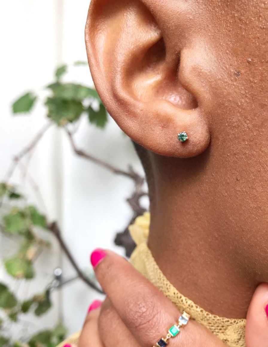 Jewelry YI Collection | Green Diamond Studs