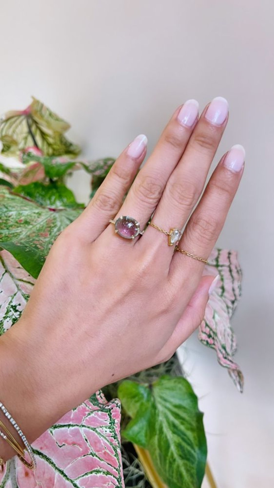 Jewelry YI Collection Something Bigger | Watermelon Tourmaline & Diamond Globe Ring