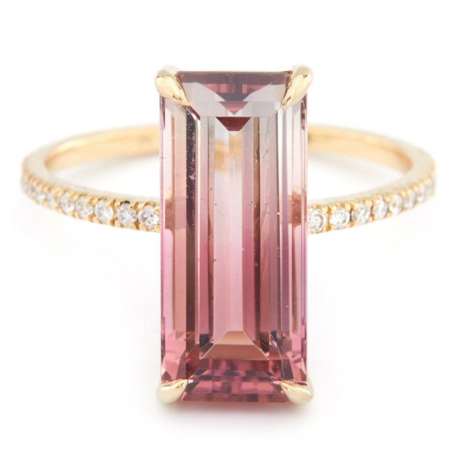 Jewelry YI Collection Something Bigger | Ombre Pink Tourmaline& Diamond Ring