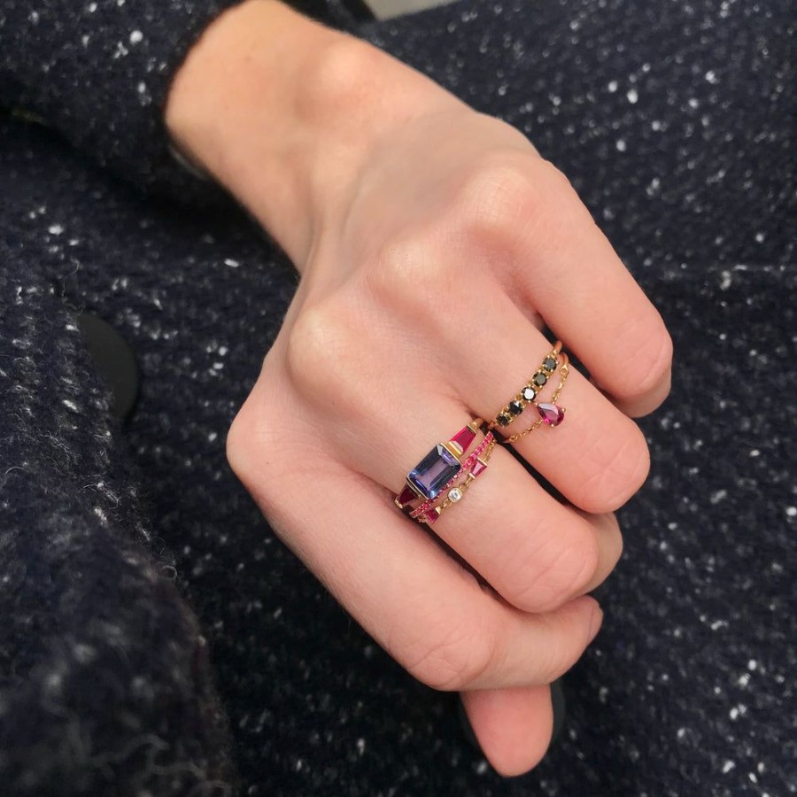 Jewelry YI Collection Something Bigger | Tanzanite & Ruby Ring