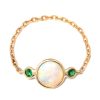 Jewelry YI Collection | Opal & Tsavorite Eos Chain Ring