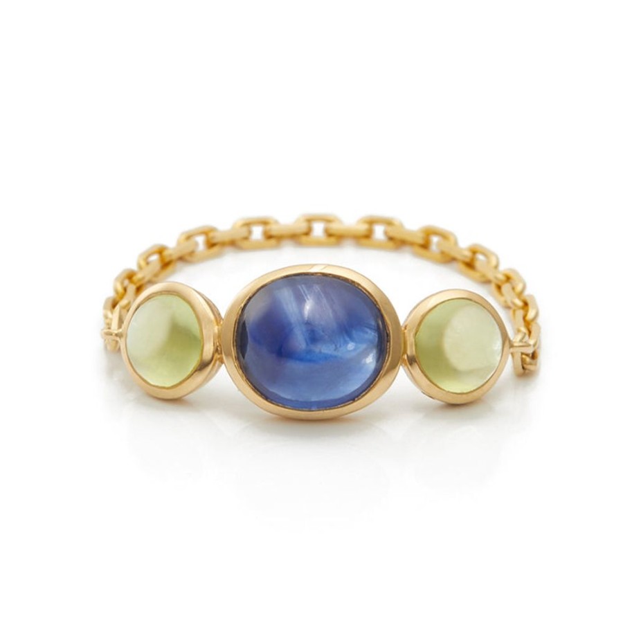 Jewelry YI Collection Triplets | Sapphire & Peridot Eos Chain Ring