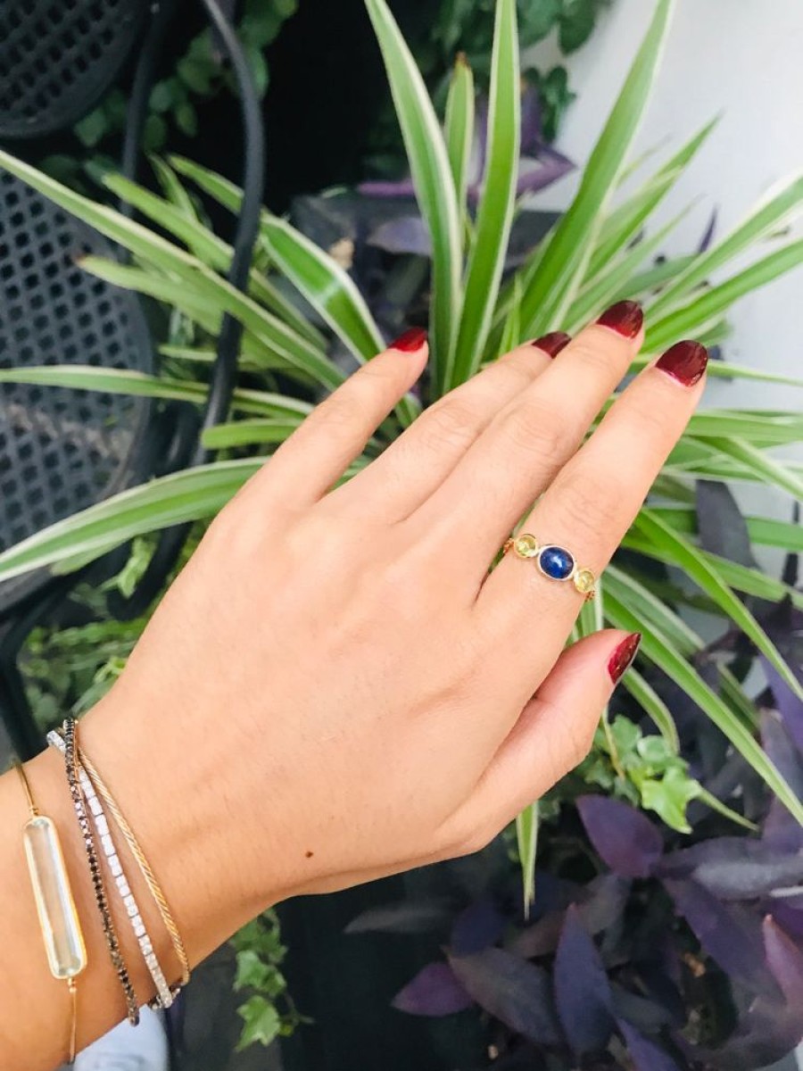 Jewelry YI Collection Triplets | Sapphire & Peridot Eos Chain Ring