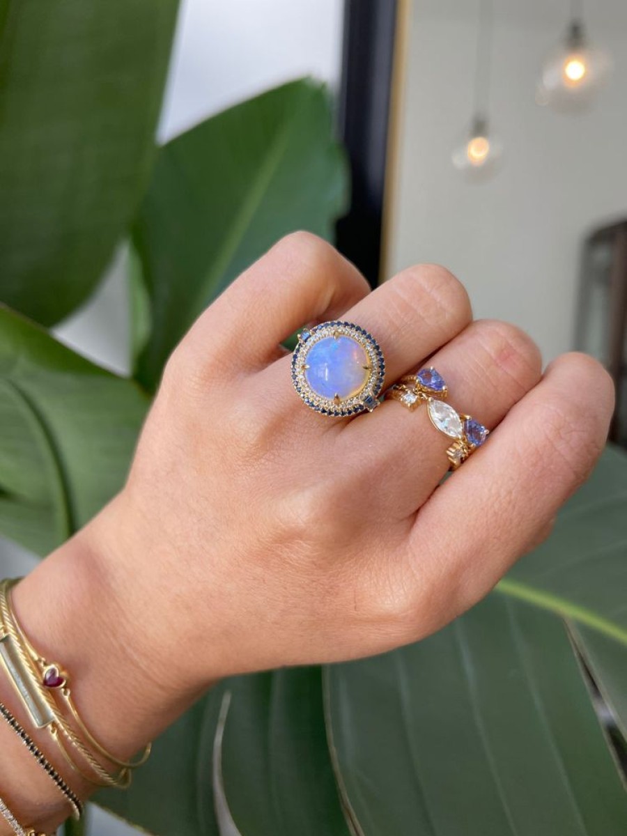 Jewelry YI Collection Something Bigger | Opal Diamond & Sapphire Magic Orb Ring