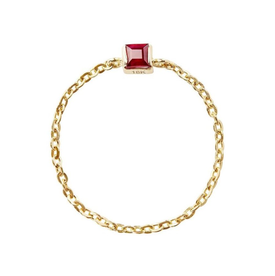 Jewelry YI Collection Chain Rings | Ruby Petite Chain Ring