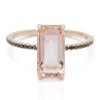 Jewelry YI Collection Something Bigger | Morganite & Black Diamond Ring