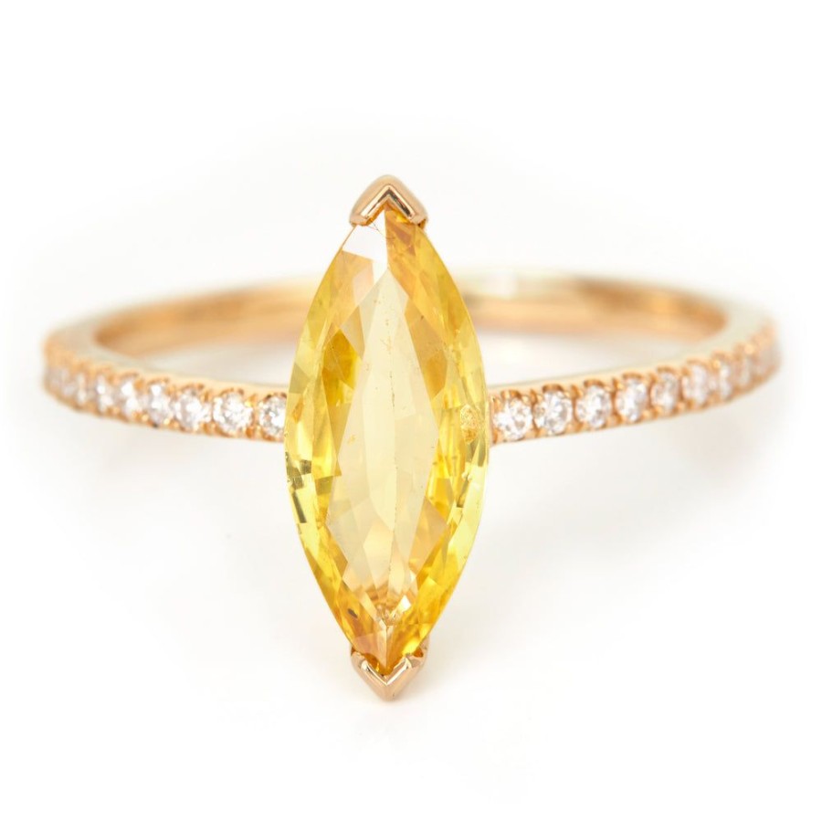 Jewelry YI Collection Something Bigger | Yellow Sapphire & Diamond Charm Ring