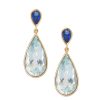 Jewelry YI Collection | Sapphire & Aquamarine Dewdrop Earrings