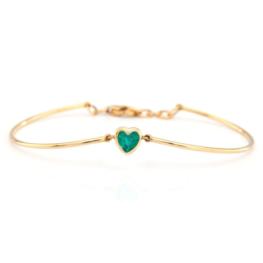 Jewelry YI Collection | Emerald Heart Bangle