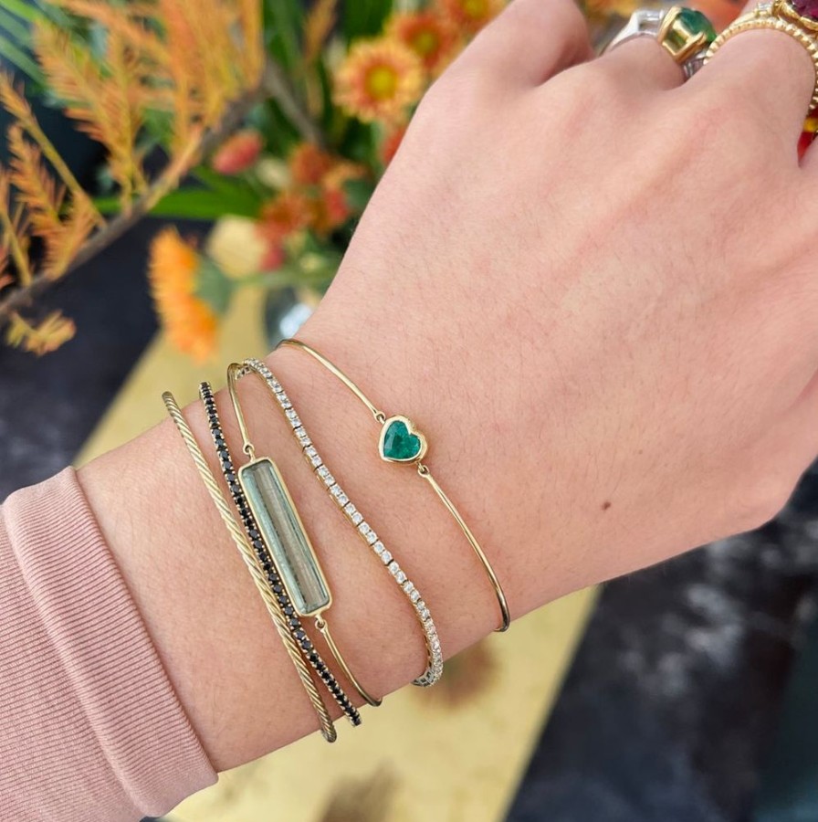 Jewelry YI Collection | Emerald Heart Bangle