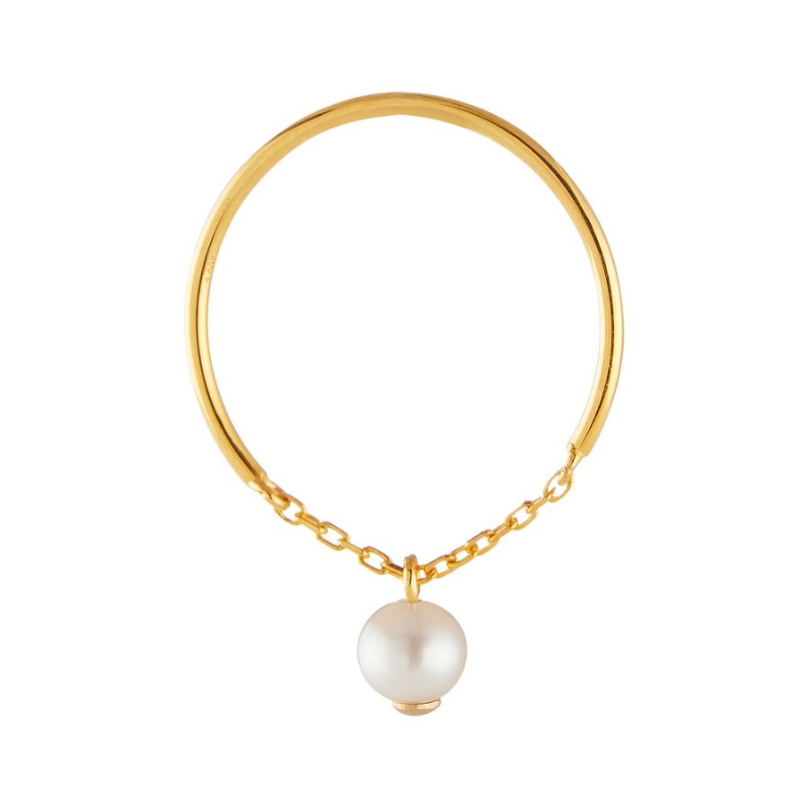 Jewelry YI Collection Single Gemstones | Pearl Half Chain Ring