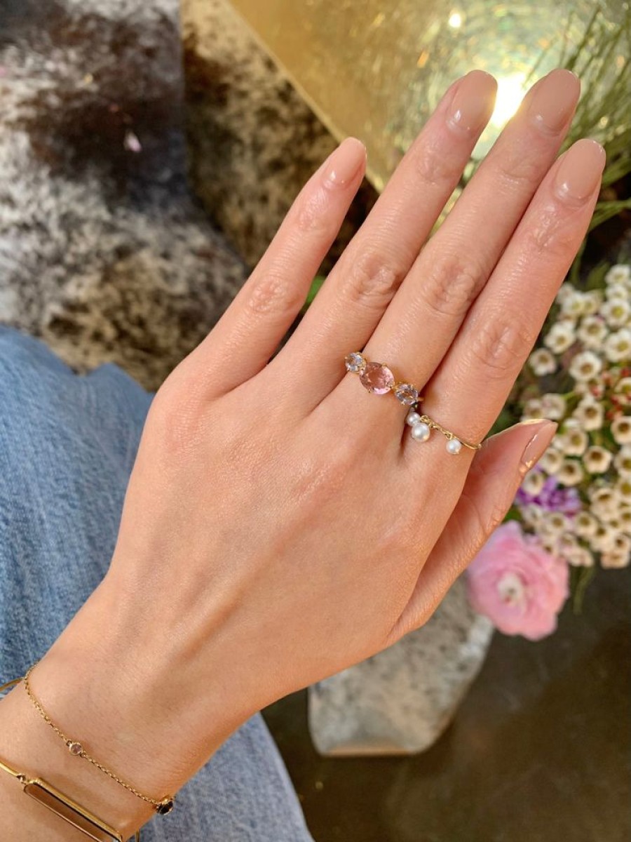 Jewelry YI Collection Triplets | Pink Tourmaline & Spinel Macaroon Ring