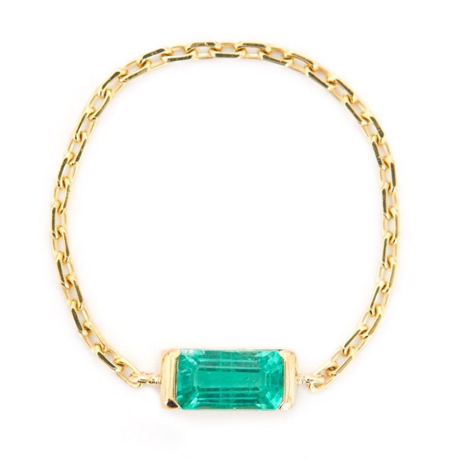 Jewelry YI Collection Single Gemstones | Emerald Cut Chain Ring