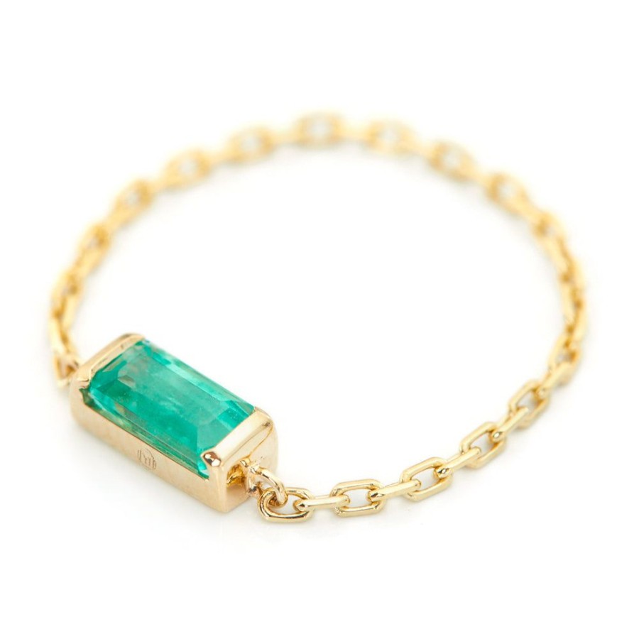 Jewelry YI Collection Single Gemstones | Emerald Cut Chain Ring