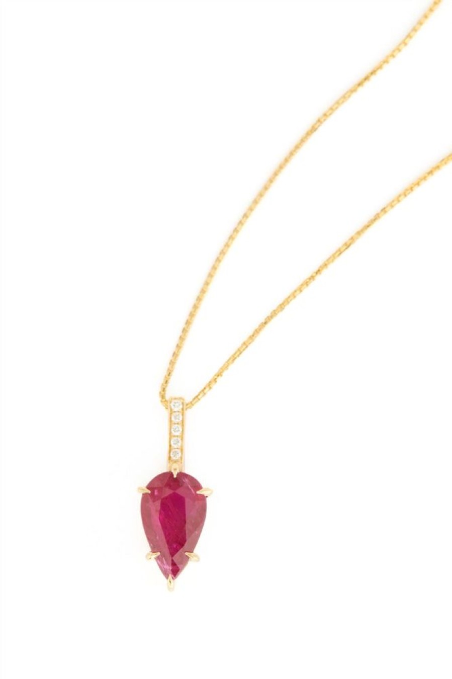 Jewelry YI Collection | Ruby & Diamond Arrow Necklace