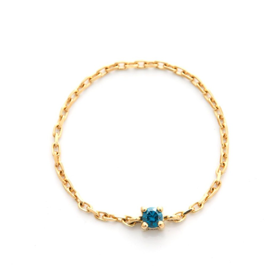 Jewelry YI Collection Single Gemstones | Blue Diamond Chain Ring