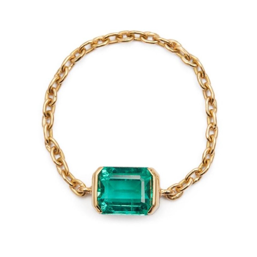 Jewelry YI Collection Chain Rings | Emerald Supreme Chain Ring