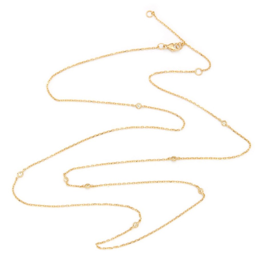 Jewelry YI Collection | Yellow Diamond Dot Necklace