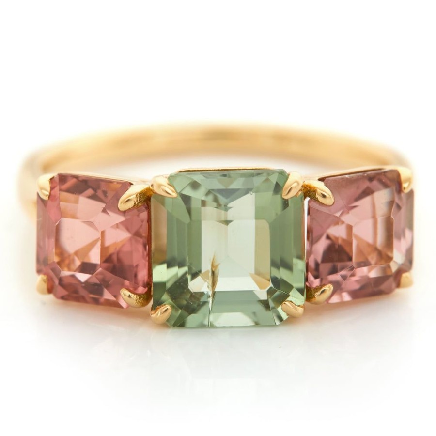 Jewelry YI Collection Triplets | Pink & Green Tourmaline Ring