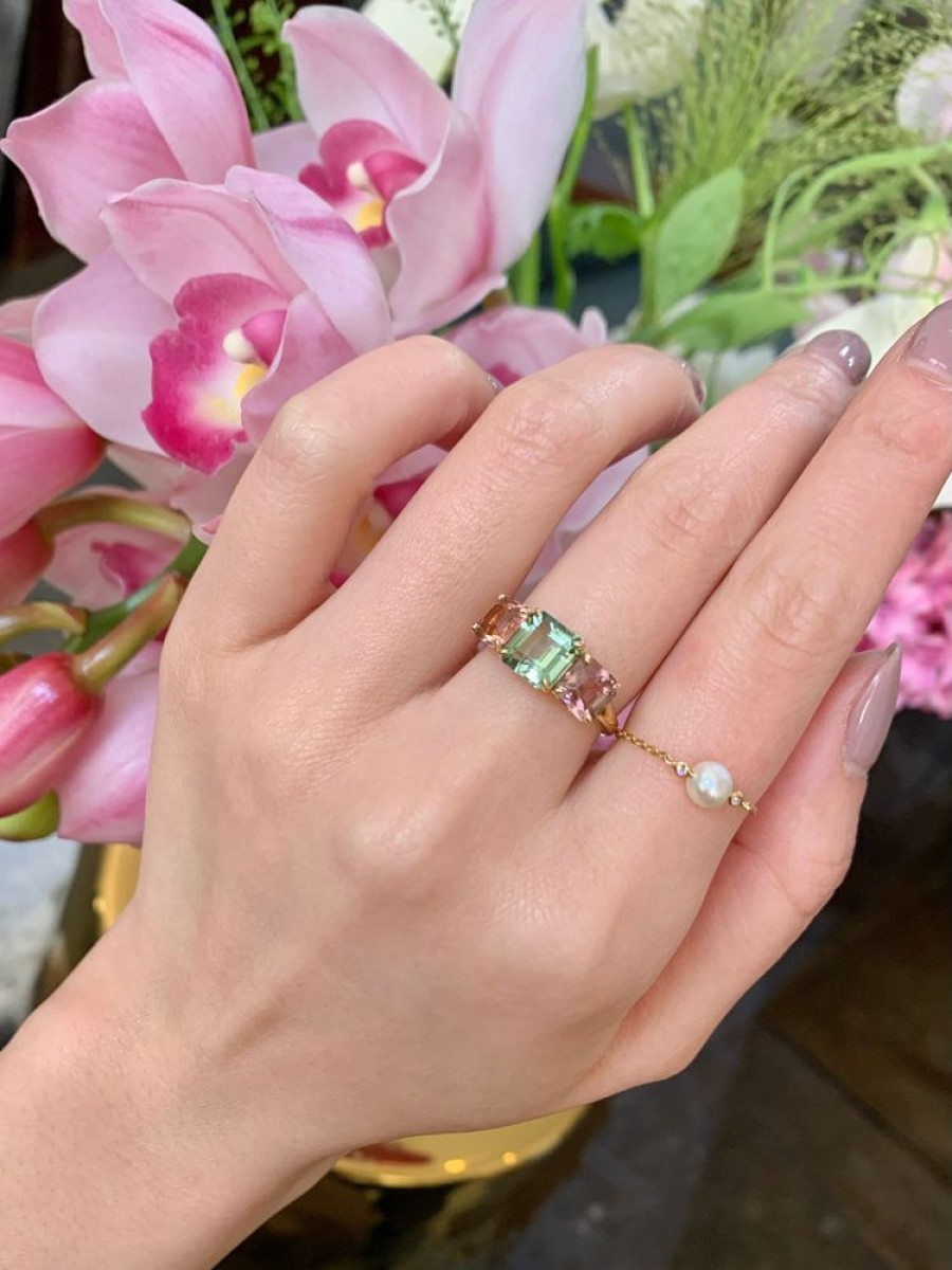 Jewelry YI Collection Triplets | Pink & Green Tourmaline Ring